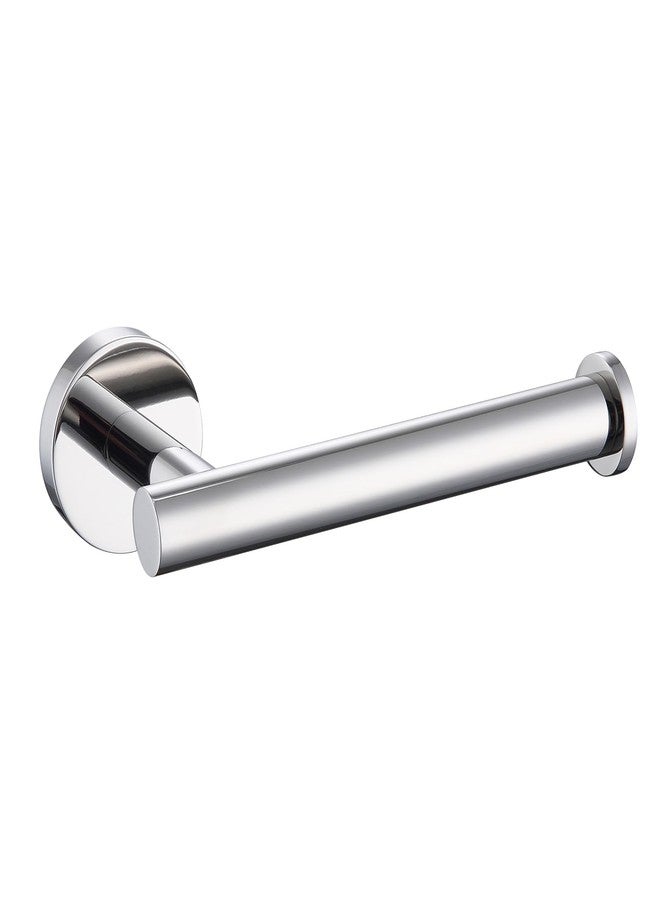 TASTOS Polished Chrome Toilet Paper Holder SUS304 Stainless Steel, Modern Round Tissue Roll Holders Wall Mount, Toilet Paper Roll Dispenser Bathroom 5 inch TP Holder for Kitchen Washroom - Image 1